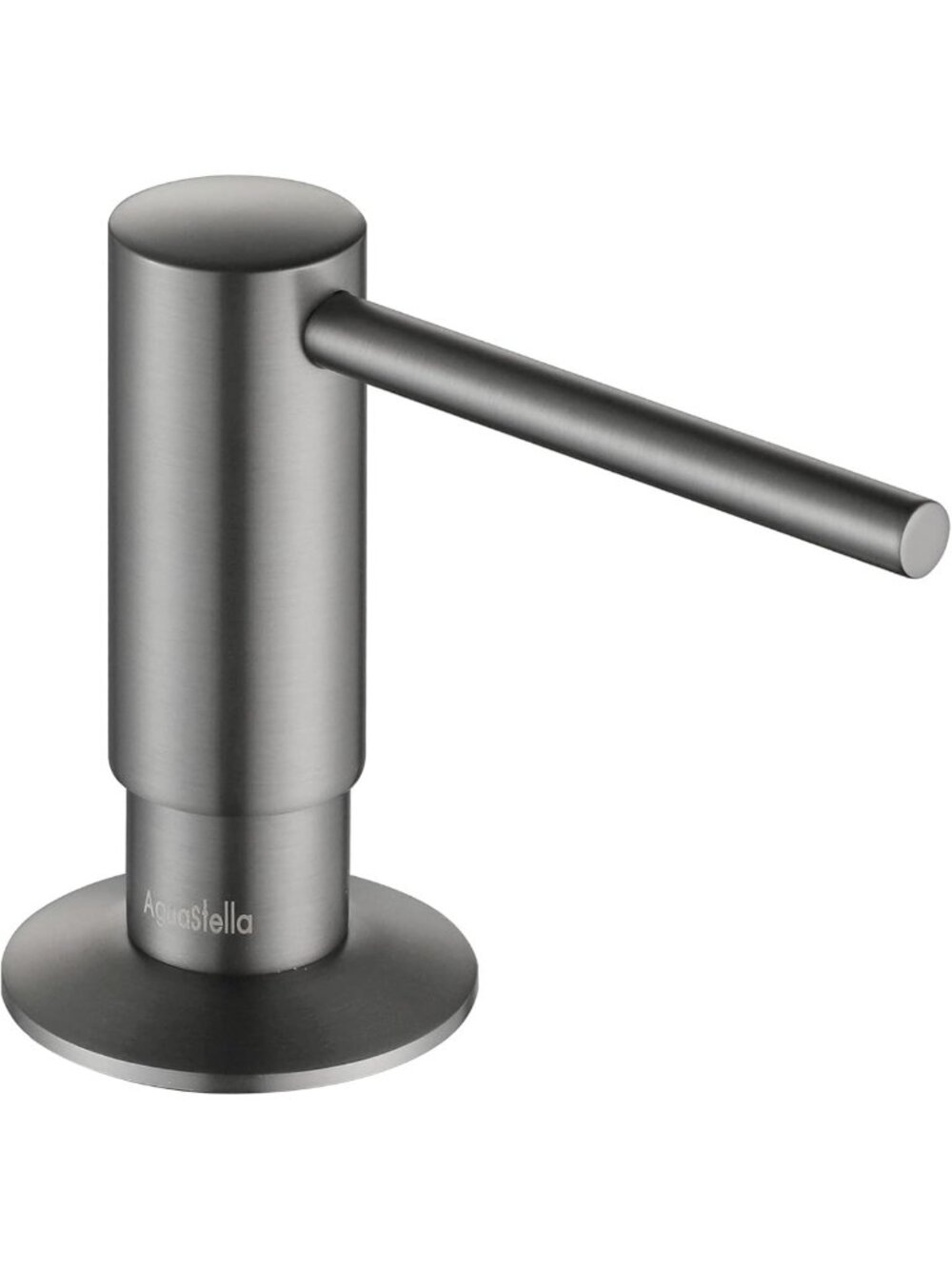 Grey Stainless Steel Kitchen Sink Soap Dispenser with Countertop Pump - Built-in